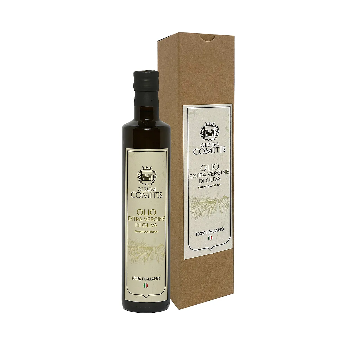 Coffret huile d'olive extra vierge avec bouteille de 500 ml