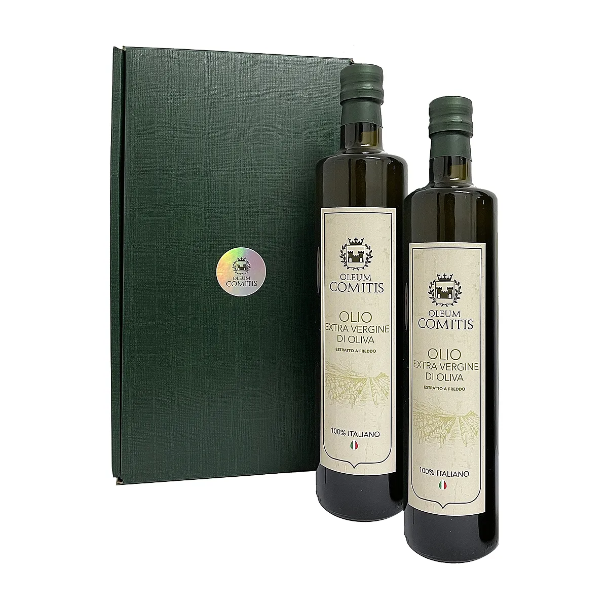 photo Olio Extra Vergine di Oliva Confezione Regalo con 2 Bottiglie da 500 ml 1