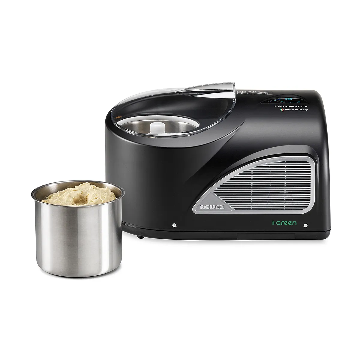 gelato nxt1 l automatica i green black up to 1kg of ice cream in 15 20 minutes Kitchen Nemox