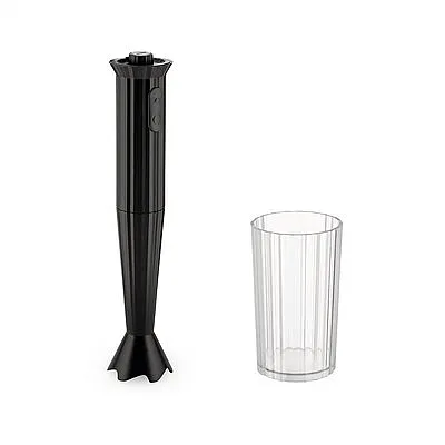 plissè - mini batidora de resina termoplástica con vaso graduado - 500 w - negro