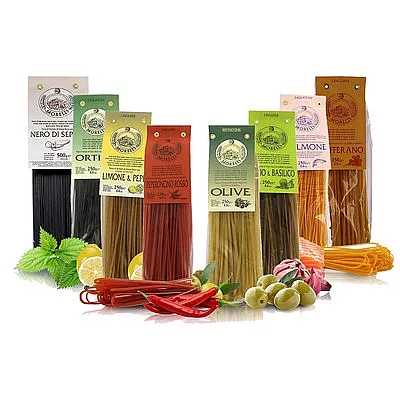 pâtes aromatisées - boîte de 2,25 kg