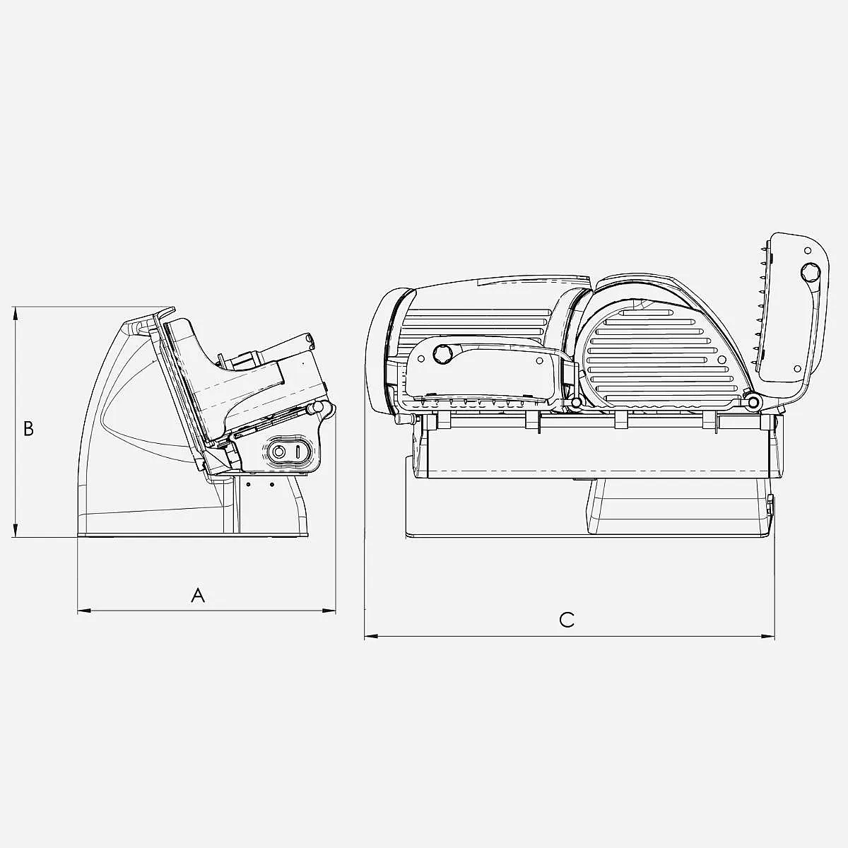 photo Affettatrice Home Line 250 Plus Nera + Cover 9