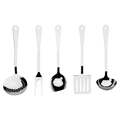 juego de cubiertos de cocina en acero pulido. - Accesorios de mesa ALESSI ALS-AJM19S5L