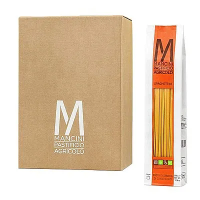 linea classica - spaghettini - 12 confezioni da 500 g - Pasta Mancini Pastificio Agricolo MAN-SPN5-BOX12